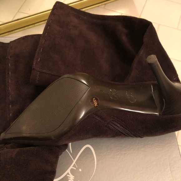 Jessica Simpson Chocolate Faux Suede knee boots - Picture 1 of 5
